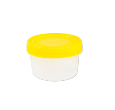 Medegen Starplex Histology Containers, 250mL, Formalin Warning Label Included & O-Ring Cap, Yel