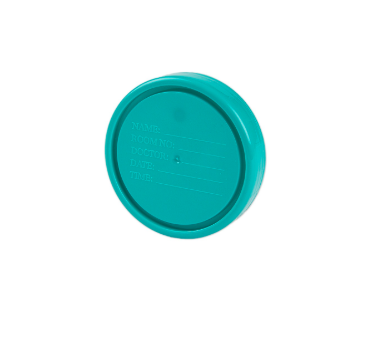 Medegen Gent-L-Kare 4 Oz Non-Sterile Specimen Screw Top Lid For #4651, Turquoise