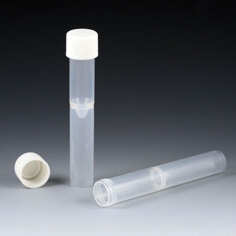Globe Scientific 5 ml PP False Bottom Tubes w/ Threads, Natural, 1500/Case