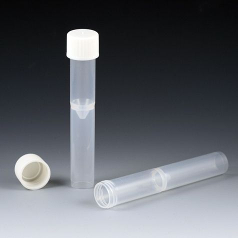 Globe Scientific 5 ml PP False Bottom Tubes w/ Threads, Natural, 1000/Case