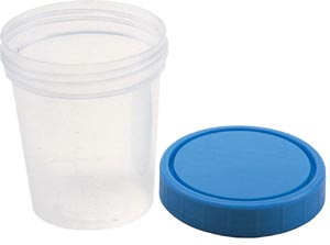 Amsino Urine Specimen Containers, Screw On Lid & Tamper Evident label, 4 oz, Sterile