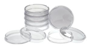 Simport Petri Dish & Pads, 9 x 50mm, Frosted Top Permits Labeling
