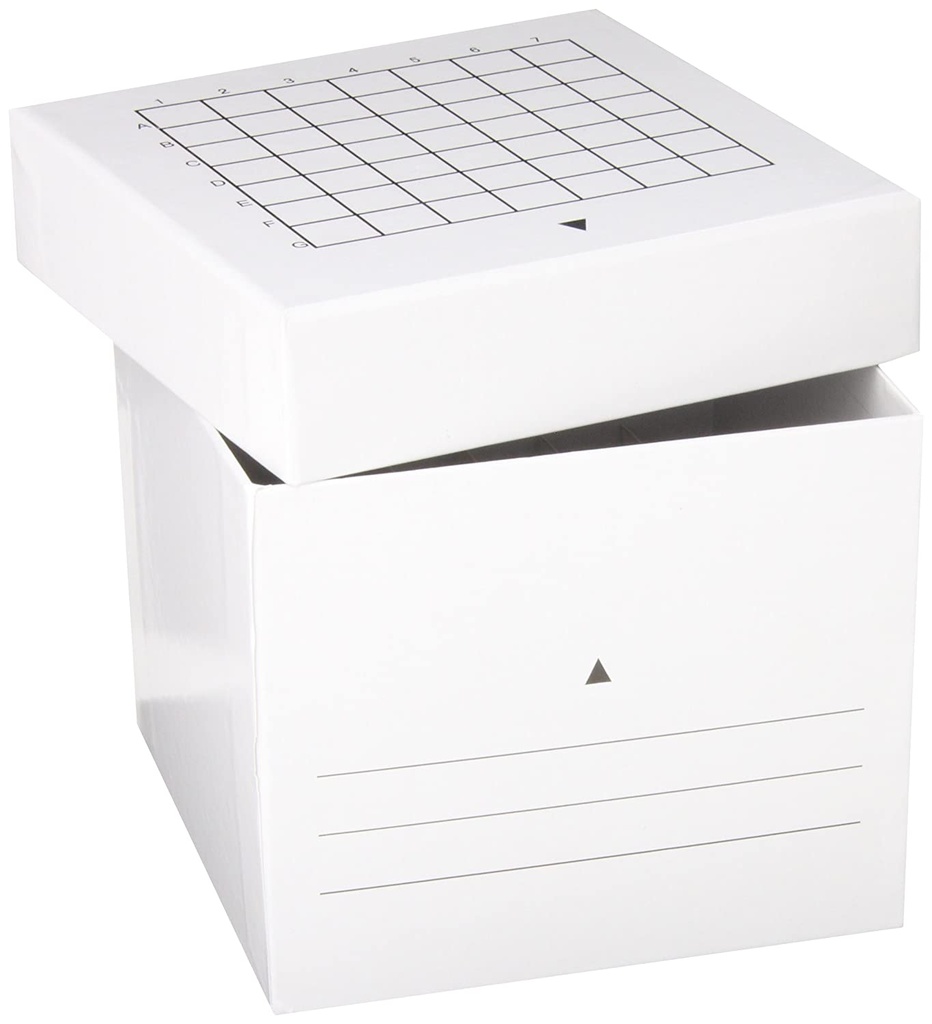 Globe Scientific Cardboard Storage Box for 15 ml Centrifuge Tubes, White, 36/Case
