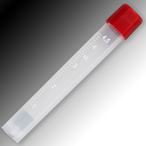 Globe Scientific 5 ml PP Self-Standing Sample Tube w/ External Threads, 1000/Bag