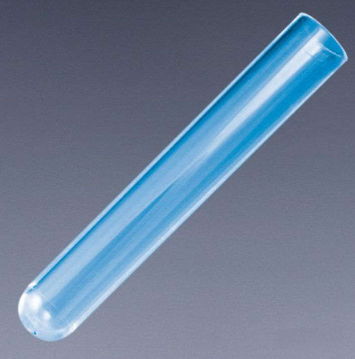 Globe Scientific 5 ml PS Non-Sterile Test Tubes, Light Blue, 1000/Bag