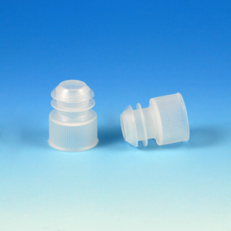 Globe Scientific 17 mm PE Plug Caps for 15 ml Centrifuge Tubes, Natural, 1000/Bag