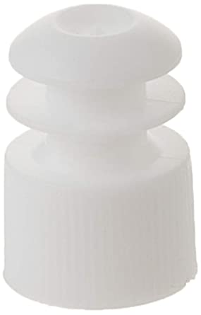Globe Scientific LDPE Flange Plug Caps for 12 mm Test Tubes, White, 1000/Bag