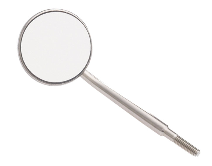 Zirc Crystal HD #4 Stainless Steel Mouth Mirror Head (12pk)