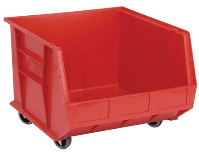 Quantum Ultra Stack & Hang Bins, Mobile, Red, 18" x 16-1/2" x 11", 3/ctn