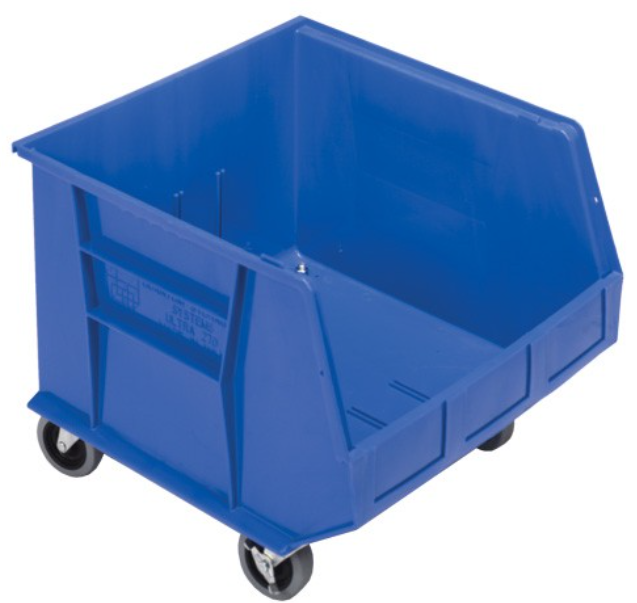 Quantum Ultra Stack & Hang Bins, Mobile, Blue, 18" x 16-1/2" x 11", 3/ctn