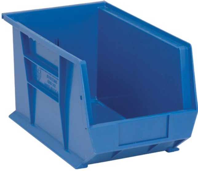 Quantum Ultra Stack & Hang Bins, Blue, 13-5/8" x 8-1/4" x 8", 12/ctn