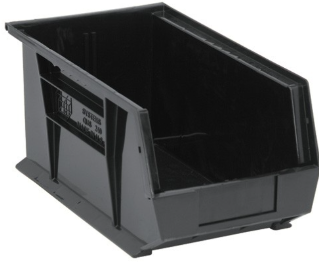 Quantum Ultra Stack & Hang Bins, Black 14-3/4" x 8-1/4" x 7", 12/ctn