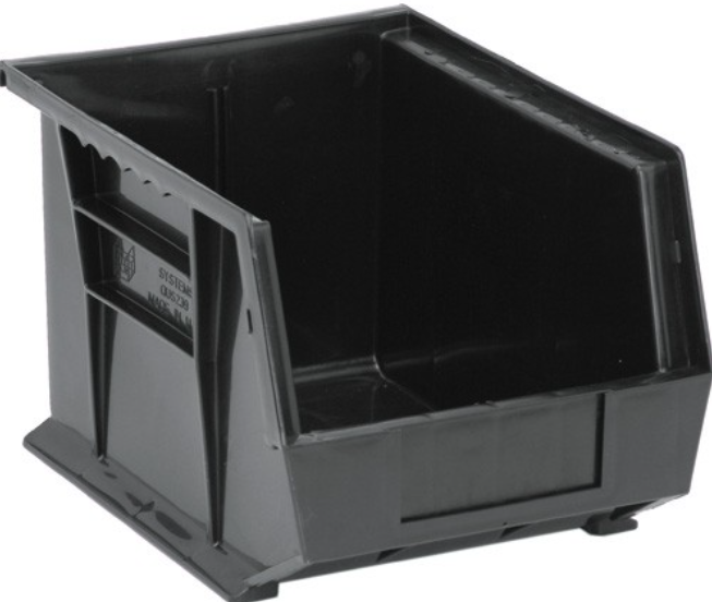 Quantum Ultra Stack & Hang Bins, Black, 10-3/4" x 8-1/4" x 7", 6/ctn
