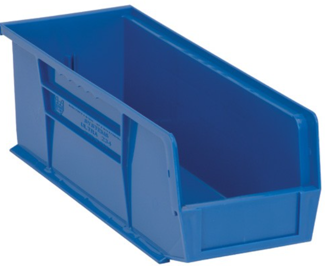 Quantum Ultra Stack & Hang Bins, Blue, 14-3/4" x 5-1/2" x 5", 12/ctn