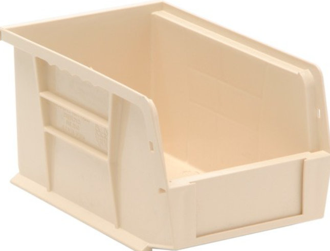 Quantum Ultra Stack & Hang Bins, Ivory, 9-1/4" x 6" x 5", 12/ctn