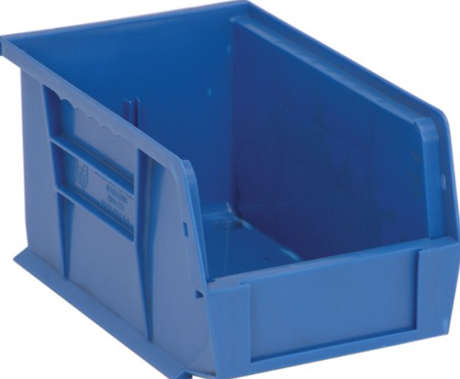 Quantum Ultra Stack & Hang Bins, Blue, 9-1/4" x 6" x 5", 12/ctn