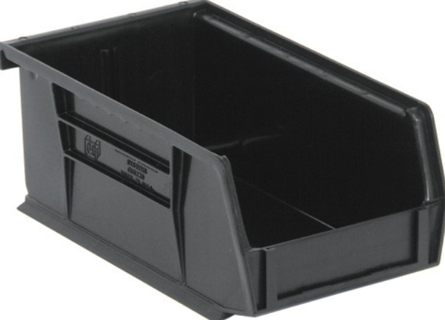 Quantum Ultra Stack & Hang Bins, Black, 7-3/8" x 4-1/8" x 3", 24/ctn