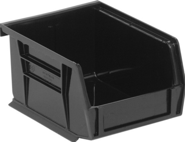 Quantum Ultra Stack & Hang Bins, Black, 5-3/8", 4-1/8" x 3", 24/ctn