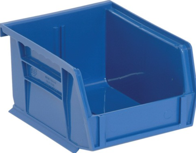 Quantum Ultra Stack & Hang Bins, Blue, 5-3/8", 4-1/8" x 3", 24/ctn