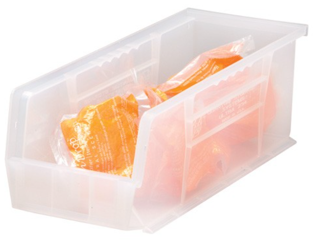 Quantum Ultra Stack & Hang Bin, 14.75"L x 5.5"W x 5"H, Clear, 12/ctn