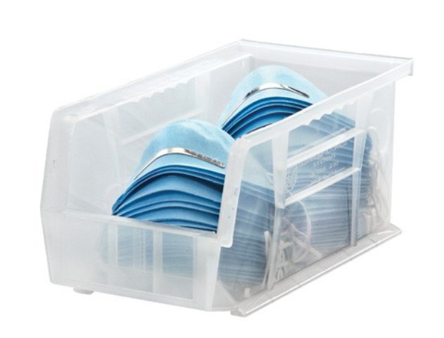 Quantum Ultra Stack & Hang Bin, 10 7/8"L x 5.5"W x 5"H, Clear, 12/ctn
