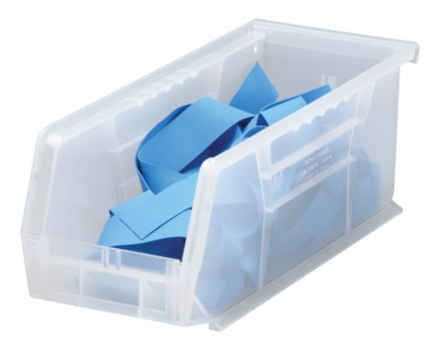 Quantum Ultra Stack & Hang Bin, 10 7/8"L x 4 1/8"W x 4"H, Clear, 12/ctn