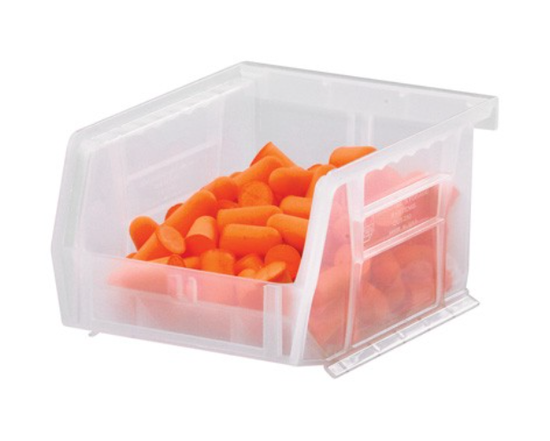 Quantum Ultra Stack & Hang Bin, 5 3/8"L x 4 1/8"W x 3"H, Clear, 24/ctn
