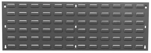 Quantum Medical Flat Louvered Panel, 36"W x 12"H, Gray, 1/ctn