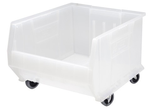 Quantum Medical Hulk Container, 23 7/8" x 18.25" x 12" Mobile, Clear, 6/ctn