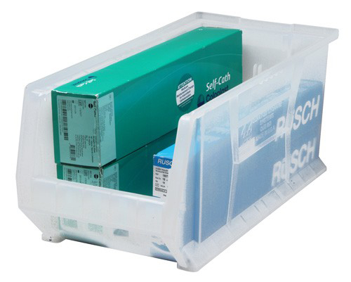 Quantum Medical Hulk Container, 23 7/8" x 11" x 10", Clear, 4/ctn