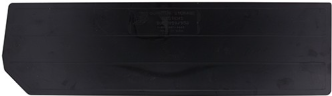 Quantum Medical Hulk Container Divider, 24"D x 7"H, Black, 6/ctn