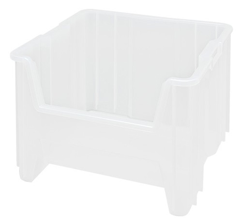 Quantum Medical HD Giant Stack Container, 17.5" x 16.5" x 12.5", Clear, 2/ctn