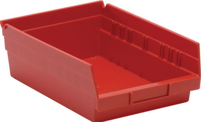 Quantum Medical Economy 11 5/8" x 8 3/8" x 4" Shelf Bin, Red, 20/ctn