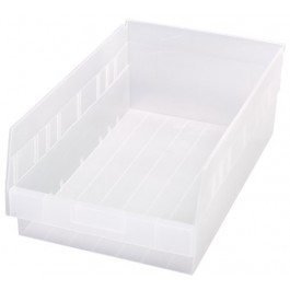 Quantum Medical Store-More 17 7/8" x 11 1/8" x 6" Shelf Bin, Clear, 8/ctn