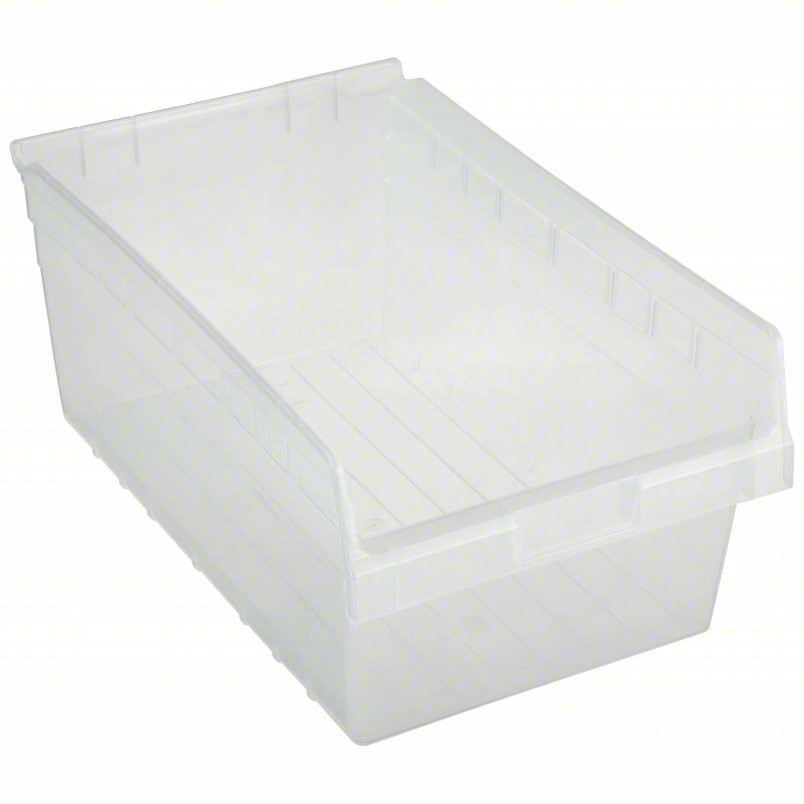 Quantum Medical Store-More Shelf Bin, 17 7/8" x 11 1/8" x 8", Clear, 8/ctn 