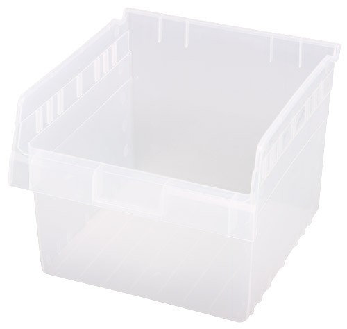 Quantum Medical Store More Shelf Bin, 11 5/8" x 11 1/8" x 8", Clear, 8/ctn