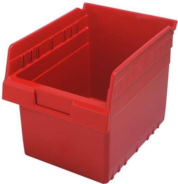 Quantum Shelf Bin, 11 5/8" x 8 3/8" x 8", Red, 20/ctn
