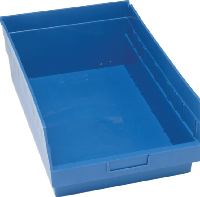 Quantum Shelf Bin, 17 7/8" x 11 1/8" x 6", Blue, 8/ctn