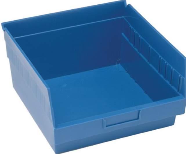Quantum Medical Store-More 11-5/8" x 11-1/8" x 6" Shelf Bin, Blue, 8/ctn