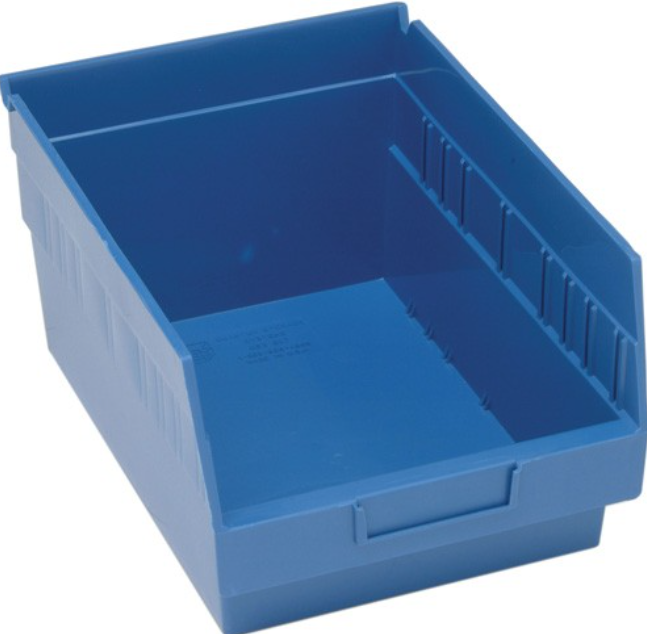 Quantum Shelf Bin, 11 5/8" x 8 3/8" x 6", Blue, 20/ctn