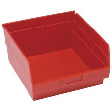 Quantum Medical Store-More 11 5/8" x 11 1/8" x 6" Shelf Bin, Red, 8/ctn