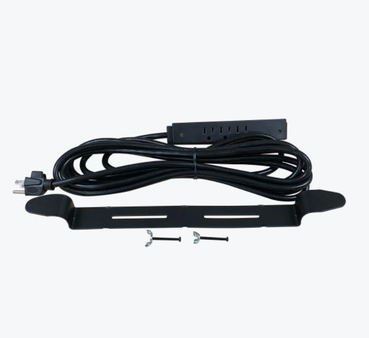 Luxor AVJ-Series Metal Utility Cart Three-Outlet Electric Assembly