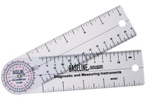 Fabrication Baseline 360° Clear Plastic Rulongmeter, 6"