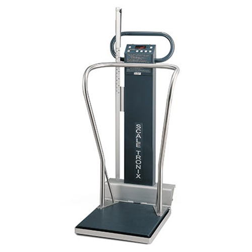 Welch Allyn Scale-Tronix Mobile Stand-On Scale with Standard Weight (lb./kg), Data Port and Battery Power