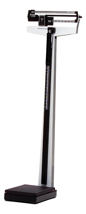 Health O Meter Physician Balance Beam Scales, Height Rod, 390 lb/180 kg Capacity