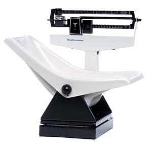 Health O Meter Pediatric Beam Scales, Capacity:130 lb/65 kg, Seat Dimensions: 24½" x 14¼" x 18½"