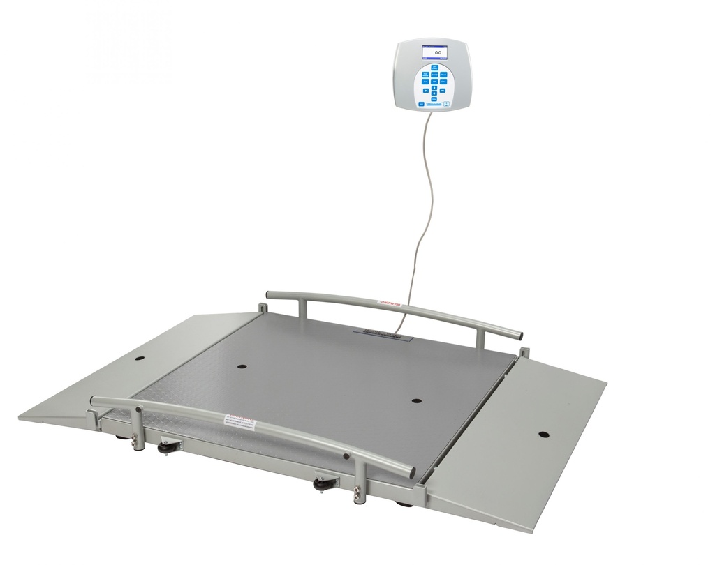 Health O Meter Professional 454 kg Digital Wheelchair Dual Ramp Scale Kilograms Only w/ Remote Display