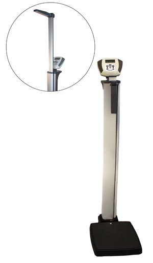 Health O Meter Digital Scale, Heavy Duty Eye-Level with Integral Digital Height Rod