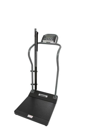 Health O Meter Digital Patient Platform Scale with Height Rod, Antimicrobial, Assembled
