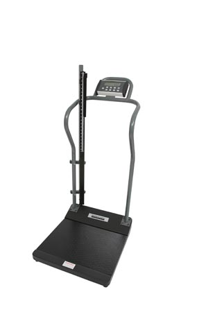 Health O Meter Digital Patient Platform Scale with Height Rod, Antimicrobial, Assembled